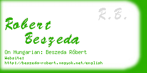 robert beszeda business card